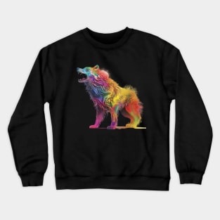 Beware The Rainbow Wolf Crewneck Sweatshirt